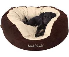 Knuffelwuff panier chien, lit pour chien, coussin, corbeille pour chien Dooly, douillet, marron-beige XXL 110 x 95cm