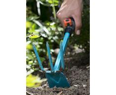 Serfouette à Fleurs Combisystem de Gardena : Double Binette à 3 Dents pour Ameublir/Aérer et Désherber le Sol, Largeur de Travail 6,5 Cm, Poignée Ergonomique, Protection Contre la Corrosion (8915-20)