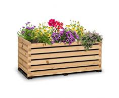 blumfeldt Modu Grow - Potager surélevé, 100 x 50 x 45 cm (LxHxP), planteur, jardinière, Bois de pin Massif et Durable, Toile de Jardin: Film à Picots - Pin