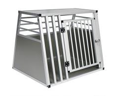 EUGAD 1 Aluminium Cage de Transport avec 1 Porte Cage de Chien en Aluminium 80x66x65cm,Argent 0061HT