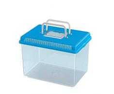 Ferplast Aquarium en Plastique pour Poissons Geo Large Bac Auarium 6 L Conteneur 30 X 20 X H 20,3 cm Bleu