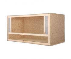 Repiterra Terrarium Reptiles & Batraciens En Bois OSB - Facile à Monter - Aeration Sur La Face Avant - 100x40x40cm