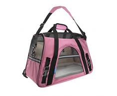 Sac de Transport pour Chien et Chat, Sac de Transport à Parois Souples pour Animal de Compagnie Pink Large