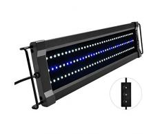 NICREW ClassicLED G2 Éclairage Aquarium, Rampe LED Étanche avec 2 Canaux Contrôleur, Lumières Blanches et Bleues, Lampe LED Aquarium 45-60 cm, 15 W, 1160 LM