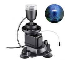 Pompe a air aquarium 500L/H, 3W Silencieux Bulleur Aquarium avec LED Lampe pour Aquarium Imperméable Eclairage