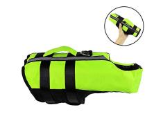 Gilet de Sauvetage Chien Brassière de Sauvetage pour Animaux de Compagnie Réfléchissant avec Flottabilité et Poignée Supérieure Chien Vêtements de Sécurité Gilet Flottant Réglable Natation Voile S