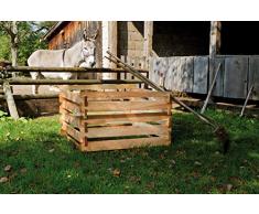 Gartenwelt Riegelsberger Composteur en bois avec système d'emboîtage en bois 120x120xH60 cm Lärche