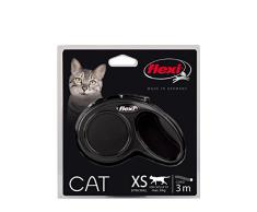Flexi New Classic Laisse en Cordon pour Chat Noir Taille 3 m 8 kg XS