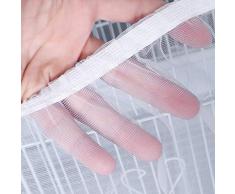 UEETEK Housse pour Cage Oiseaux Maille Couverture Protection Cage Oiseaux Perruches Canaris Attrape Graine Blanc Taille M