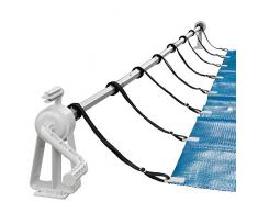 Arebos Enrouleur De Bâche Piscine / Longueur de 1,05 m jusqu’à 6,15 m /