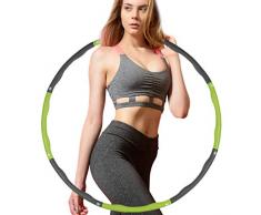 Hula Hoop Fitness Cerceau dexercice pour Adulte Professionnel 8 Section Détachable Gym Coloré en Mousse Rembourrée pour Perte de Poids