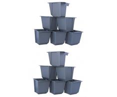 Artecsis Bac à fleurs en plastique pour palette Europe anthracite