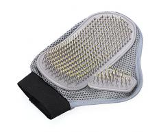 Gant de Toilettage pour Animal Domestique, SUAVER Nettoyage Pet démêlage Massage Peigne Outil de Toilettage pour Chien Chat Gant de bain Gant – Longs et courts Dead épilation Brosse