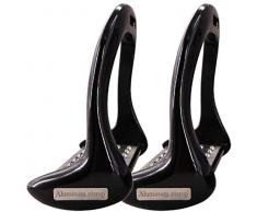 vrsupin0 Cheval Étriers 1 Paire Durable Aluminium Alliage Léger Fournitures Pédale Équipement Équitation Sécurité Selle Fils Épaissie Anti-dérapant Extérieur Sports Equitation (Rouge) - Noir