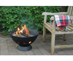 Fancy Flames gt37 55 cm 50 x 26 x 26 x 6 cm en fonte pour barbecue rond – Noir