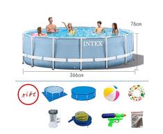 Phil Beauty Piscine Tubulaire Ronde Enfants Adultes Cadeau Dété 6503l Matériau PVC Résistant Aux Déchirures De Qualité Alimentaire Importé Convient pour 1 À 8 Personnes,366x76cm