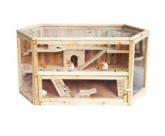 EUGAD Cage à Hamster Cage pour Petits Animaux Cage à Souris 3 étages en Bois,0035HT
