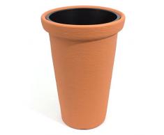 Prosperplast Pot de Fleurs géant Design Massif Marron Terre H 63 cm 36 l
