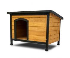 zooprimus Niche Chien Bois pin Haute qualité avec Toit Pliant Rex 217 L 104 x 70x 66 cm