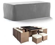 HBCOLLECTION® Housse Haute résistance 500D pour Table Salon de Jardin Gris (230x130 H72cm)