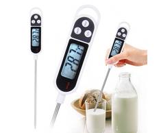 bluelans® Thermomètre numérique pour aliments pour barbecue cuisson viande d'eau chaude mesure Sonde de Cuisine Outil