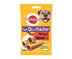 PEDIGREE Son Os à Mâcher Mini - Récompenses pour petit chien, 32 friandises (8 sachets de 4 os de 180g)