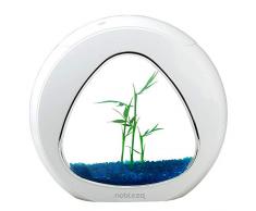 Nobleza – Aquarium Design avec fenêtre en Verre et lumière LED, Couleur Blanc. Capacité de 4 litres.