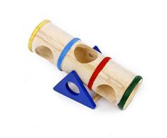 Hamster Seesaw Tunnel Tube Rongeur Jouet Rat Pet Supplies Multiples Trou Souris en Bois Rat Seesaw Tunnel Accessoires pour Animaux