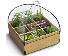 IDMarket - Carré Potager avec composteur intégré et Housse Serre Chassis