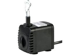 Decdeal Pompe à Eau Submersible, 600L / H 8W Pompe Eau Aquarium Ultra-silencieux avec 4 Pieds de Ventouses pour Fontaines Fish Tank Hydroponic Systems avec 2 Buses