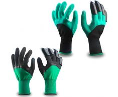 Eiito Lot de 2 paires de gants de jardinage faciles à creuser et à planter