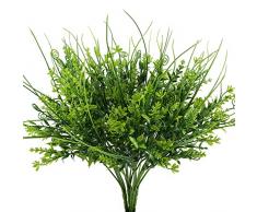 NAHUAA 4pcs Plante Artificielle Fougère Artificielle Extérieur Fausses Plantes Vertes Plantes en Plastique Décoration Jardin Balcon Bureau Domicile Cuisine Chambre