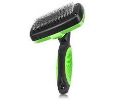 VersionTECH. Brosse pour Chien Chat À Poil Long, Étrille de Toilettage sous-Poil Autonettoyante pour Animaux, Enlèvement des Poils Morts Efficace Jusquà 95%