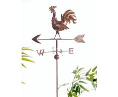 DanDiBo Girouette en Forme de Coq Girouette 13901 Coque en métal Eolienne 165 cm pour insérer dans la Terre