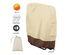 Interlink-UK Housse Chaise Longue Pliante Extérieur Imperméable 190T Oxford, Housse Transat Pliante Jardin 93x82CM,Couverture Transat Inclinable,Bâche de Transat Jardin Anti-Poussière/UV/Vent/Soleil