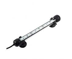 LED Aquarium Light,Éclairage Aquarium Lampe Amphibious Led Fish Tank Lighting,A Economie Denergie 9 Leds High Quality (Blanc Et Bleu 18cm)