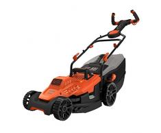 BLACK+DECKER BEMW471ES-QS Tondeuse à Gazon Filaire 6 Hauteurs, 1600 W, Orange, 38 cm