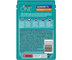 Purina One Chat Senior Nourriture Humide 7 +, avec Poulet et Haricots Verts, 24 x 85 g