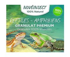 novealand - Nourriture pour Reptiles, Tortue, salamandres, Grenouilles granules 100% Insectes - 110 grammes - GR2-110-LEZ