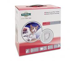 PetSafe - Chatière à puce électronique pour Chat Petporte smart flap, Cadre Robuste, Enregistre jusquà 25 Chats, Mode nuit optionnel - Blanc