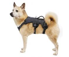 rabbitgoo Harnais pour Chien avec Poignée de Levage,Harnais Réglables pour Animaux de Compagnie Facile à Contrôler,Gilet pour Chien Réfléchissant pour Chiens de Taille Grande L