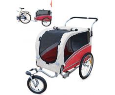 Polironeshop modèle Argo Remorque à vélo et poussette pour le transport de chien et animaux, rouge, Large