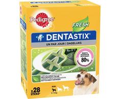 Pedigree Dentastix Fresh - Friandises pour Petit Chien, 112 Bâtonnets à Mâcher pour L'hygiène Bucco-Dentaire (16 Sachets de 7 Sticks)