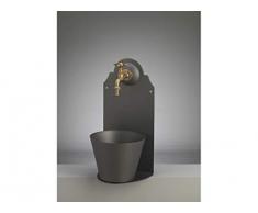 Fontaine murale en fonte avec robinet-couleur anthracite