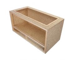 Repiterra Terrarium pour Reptiles & Amphibiens en Bois OSB, Facile à Monter, Aeration Sur Le Toit, façade en verre, 100x50x50cm