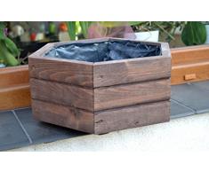 Jardinière en bois Top Pot de jardin terrasse montée D5 Bois de palissandre