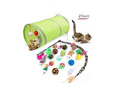 Toruiwa. Jouets pour Chat Assortiments De Jouets pour Chat 21 Jouets pour Chat Teaser Jouet De Boule De Chat Tunnel Chat Jeu pour Chaton