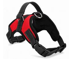 HoneyHome Haute Qualité Harnais Chien Réglable harnais pour Grand Gros Moyen Chien Accessoires Kit Confortable?Rouge M)