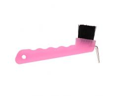 MagiDeal Cure-Pied avec Brosse Accessoire De Toilettage De Chevaux Accessoire dÉquestre - Rose, 18cm