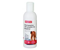Beaphar - Shampooing antiparasitaire anti-puces & tiques à la Tétraméthrine - chien et chat - 200 ml